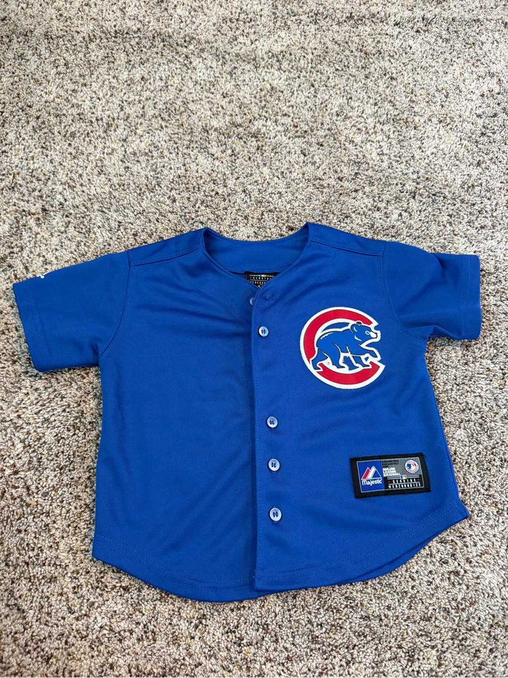 Chicago Cubs Majestic Toddler Blue Jersey — Size 3T